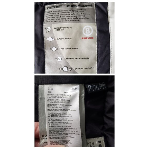 Bogner Fire + Ice Womens Ski Snowboard Jacket White Black Thinsulate Waterproof - Picture 13 of 15
